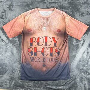 BERT KREISCHER BODY SHOTS COMEDY TOUR COMEDIAN NAKED STOMACH T Shirt Men L